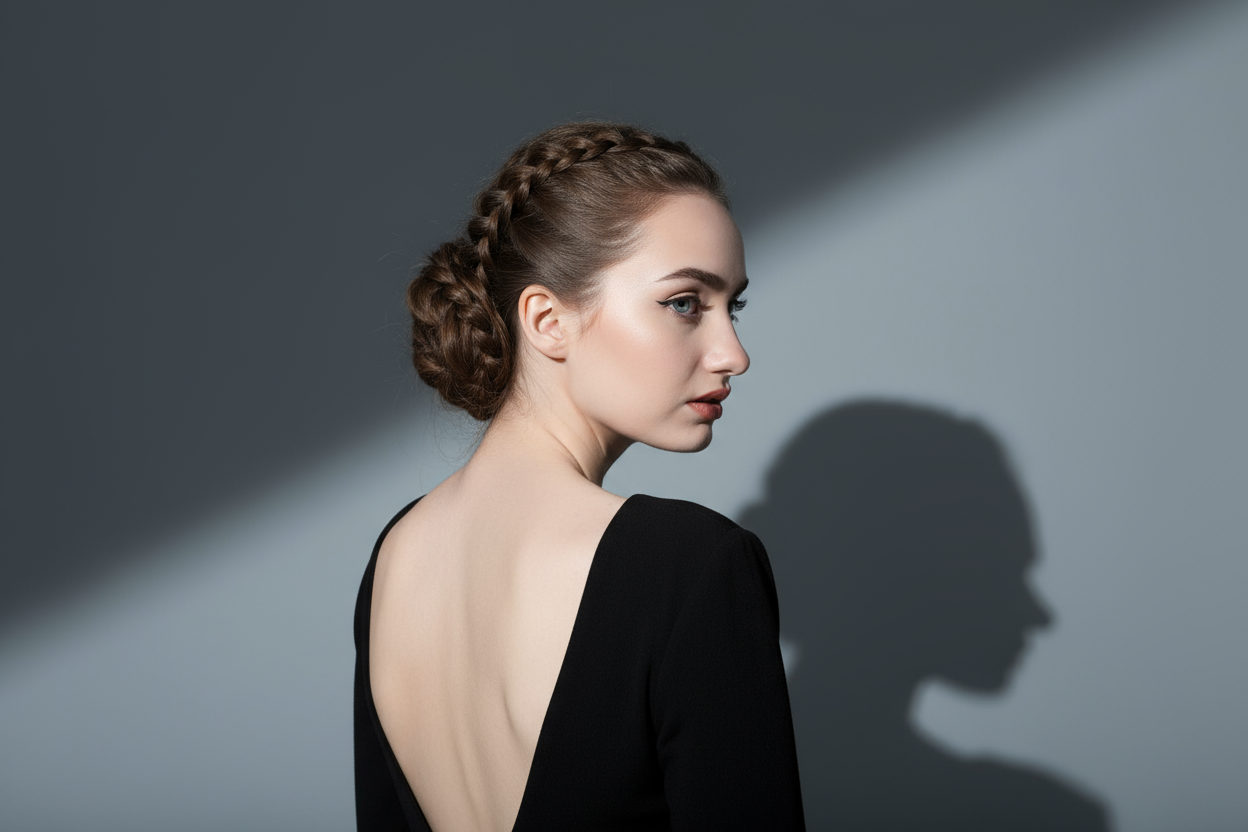 black backless dress